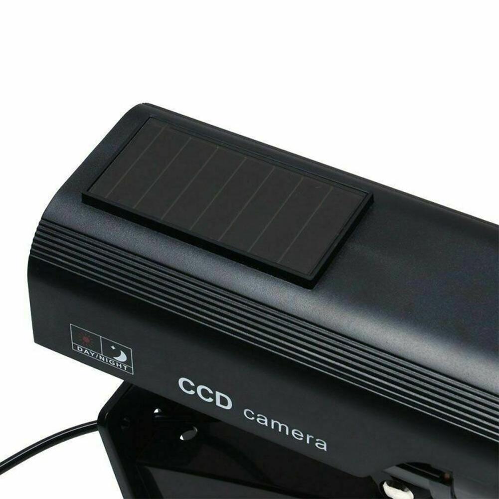 Солнечная имитация камеры видеонаблюдения CCTV, имитатор камеры безопасности для улицы, с ИК-светодиодом и красным светодиодом