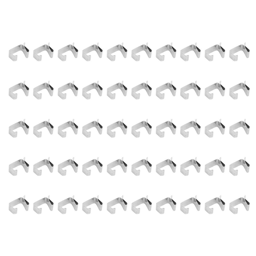 50Pcs Metal Christmas Lights Gutter Hooks Stainless Steel Christmas Lights Gutter Hangers S 20x14mm