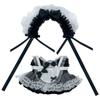Niannyyhouse Lace Head 20cm Plush Maid Cotton Doll Doll Accessories Dress, Dress, Apron, 10cm, 15cm, Doll, Suit, Clothes, Dress-Up, (Black-20cm)