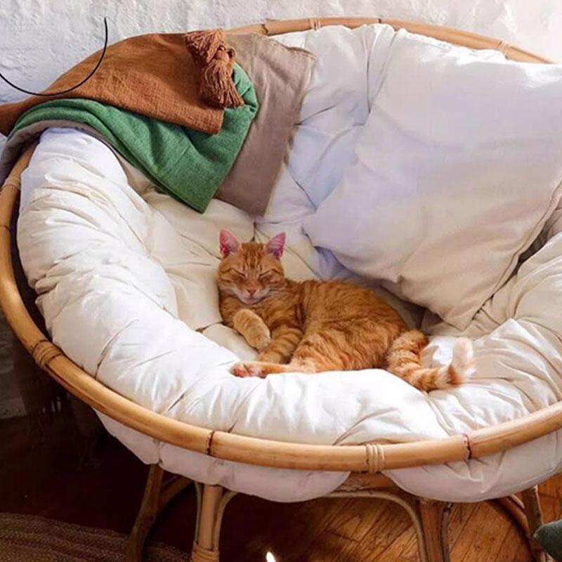 Подвесная корзина для качелей, подушка для сиденья, мягкая подушка для стула-яйца, подушка для садового кресла, круглая подушка для уличного кресла из ротанга