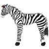 vidaXL Plüschtier Zebra Stehend Plüsch Schwarz und Weiß XXL