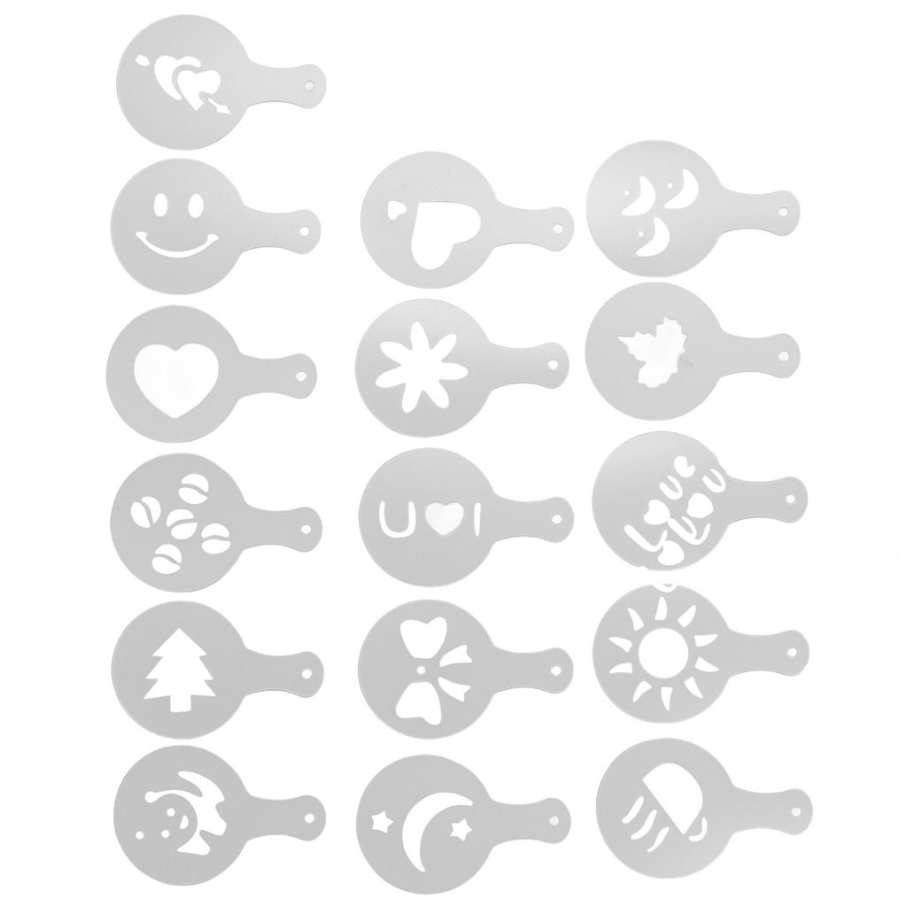 16 шт. Кофейные трафареты Многоцелевые трафареты для украшения торта для DIY Кофе Торт Фондант Шоколад