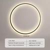 Black Modern Circular LED Wall Lamp Home Designer Home Decor Circle Nordic Wall Light Lustre Living Room Bedroom Wall Sconces