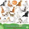 Детская черно-белая кошка, имитационная модель, игрушка-украшение