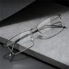 Очки для близорукости из титанового сплава в квадратной оправе для мужчин, винтажные очки для близорукости по рецепту 0 -0,5 -0,75 до -6,0