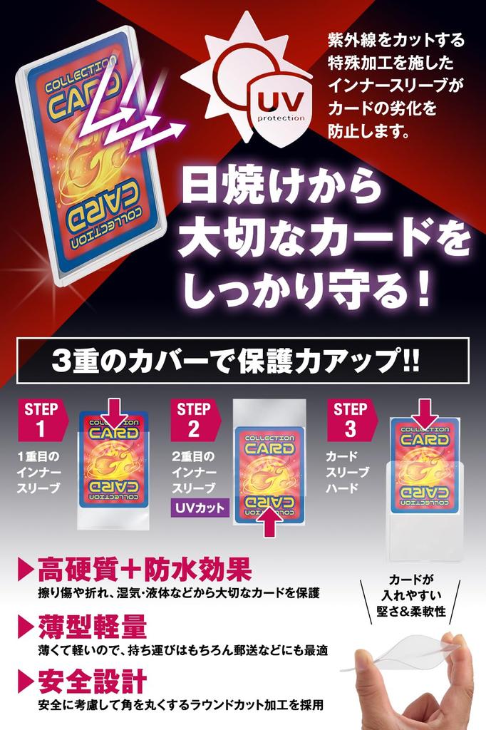 Чехол для карт Pokeka Sleeve Card Loader Top Loader Trading Card Hard Case Protection Clear 40 [Защита от ультрафиолета] (УФ-части)