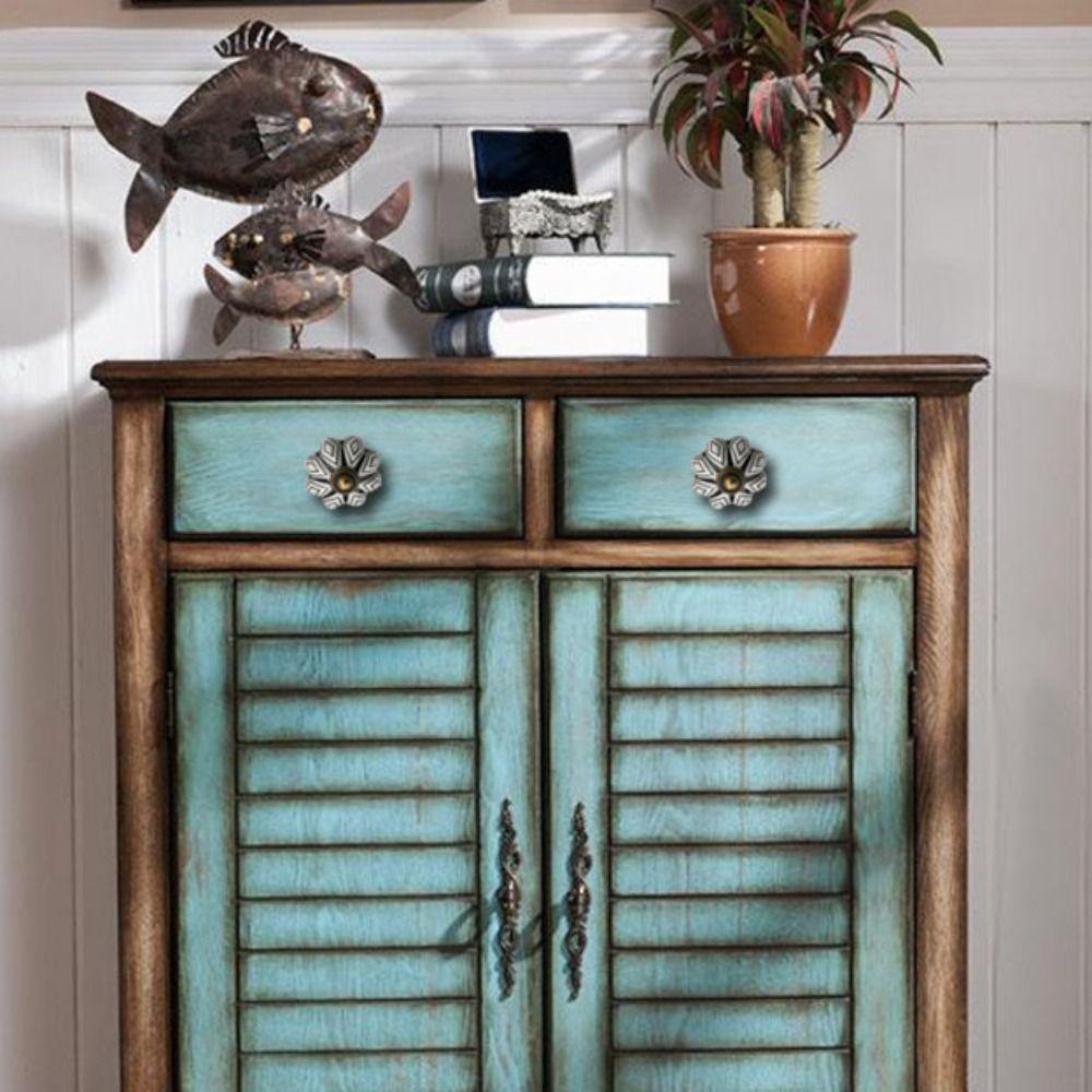 Керамика и сплавы Винтажная дверная ручка Разноцветная мебельная ручка-тыква для гардероба