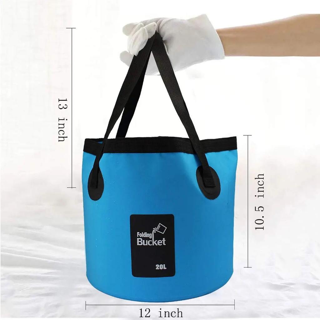 20L Portable Foldable Water Bucket Camping Water Storage Container Car Supplies Travel Hiking Fishing Gardening Accessories