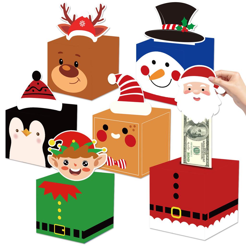 Рождественские конверты для денежных подарков из прочного ПЭТ-материала для праздничных сюрпризов