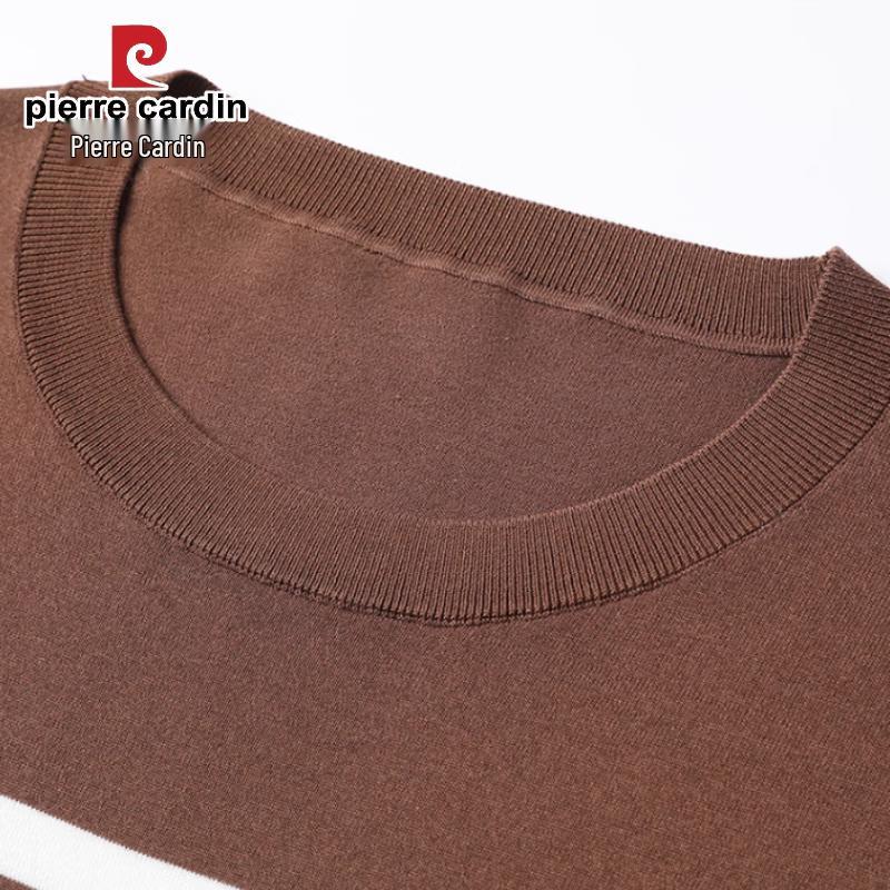 Pierre Cardin Мужская полосатая вязаная футболка из смеси лиоцелла
