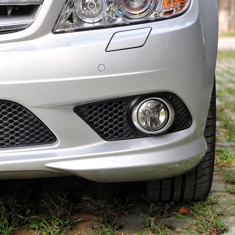 2008-2010 Mercedes-Benz C-Class W204 Honeycomb Fog Light Bezels & Grille Modification
