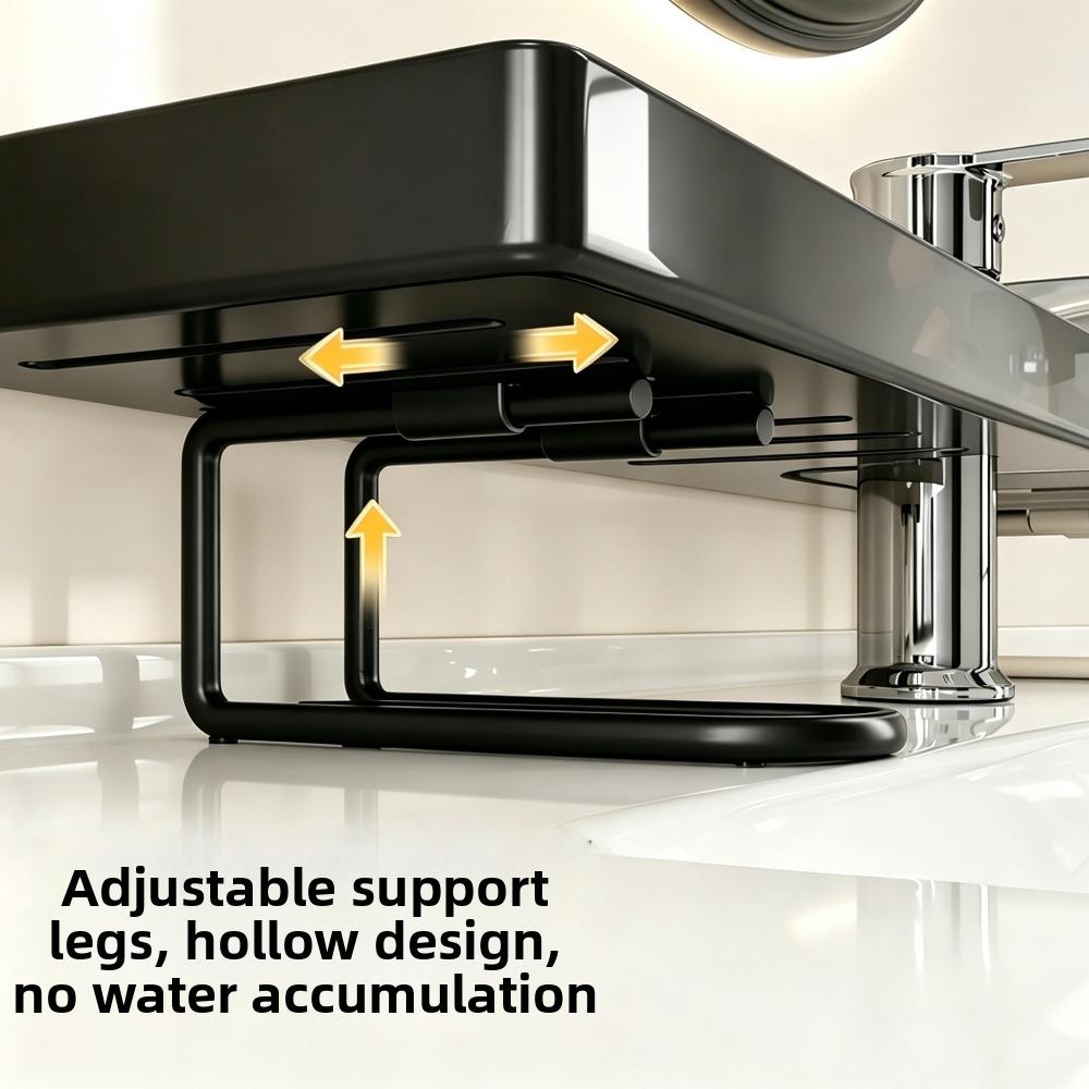 Rustproof Bathroom Storage Rack Waterproof Cosmetic Storage Box Kitchen Sink Holder Washstand