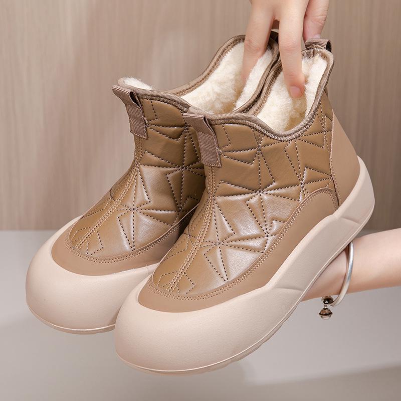 2024 Women's Thick-Soled, Waterproof Cotton Snow Boots with Wool Lining - Non-Slip & Casual Winter Fashion