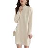 Tiernyueth Sweater Half Long Solid Loose Soft To the Women's Dress, Turtleneck, Style, Knit, Color, Fit, Touch, Stretchy, Skin-Friendly, Warm, Simple,