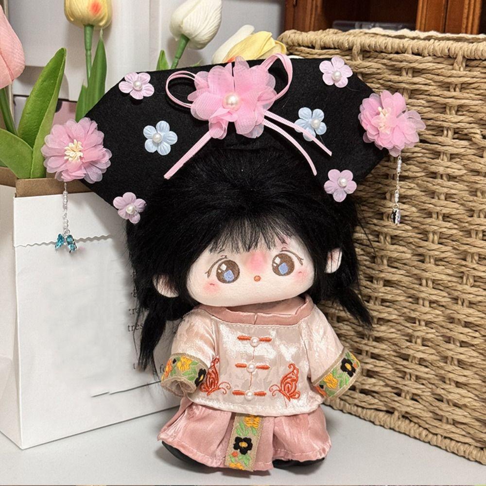 20CM Doll Dress Suit Multicolor Doll Cap Dress Gift Miniature Clothes Cotton Stuffed Doll