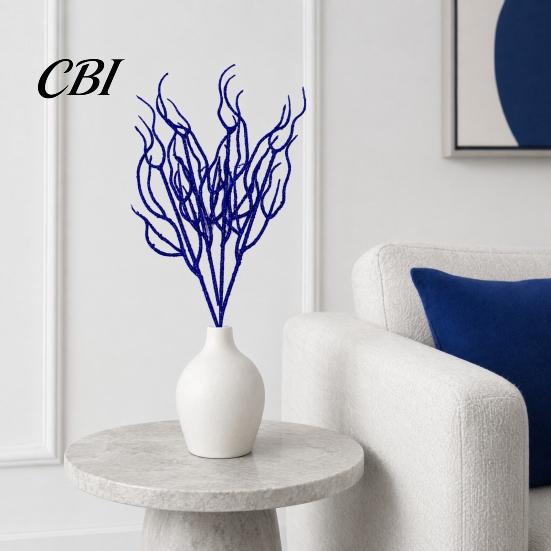 Glitter Dead Branch Artificial Christmas Tree Pick, Sparkling Faux for Party Easy Insert Ornament, Curly Decorative Twigs Stick Stem Vase Filler