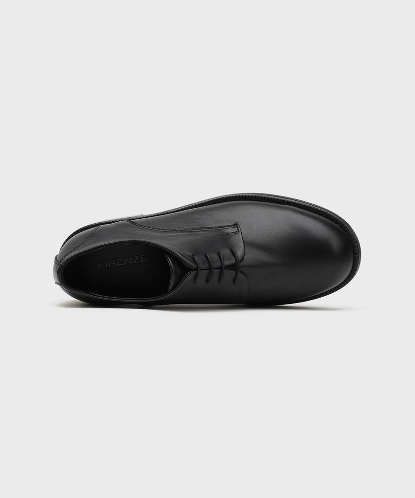 Firenze Atelier [Vibram] Современные морщинистые Дерби 1600 [Кожа Крупного Рогатого Скота Черная]