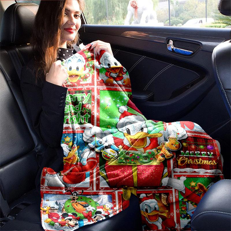 1pc. Disney Christmas Theme Blanket, Festive Home Decor, Office Throw, Outdoor Picnic Rug, Gift for Kids and Adults