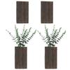 2pcs Natural Wood Hangings Pots Versatile Wood Wall Planter Wall Decorative Pots for Living Room Office Decorations