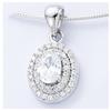 [J0145] - Silver Pendant 'Goddess' Silver-white (rhodium-plated) - 22x11 Mm