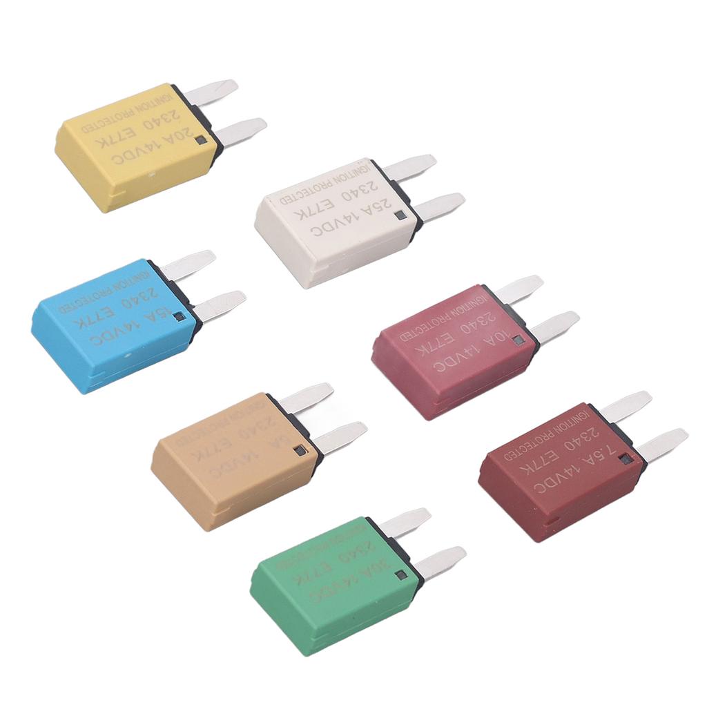 Набор 7 шт. Автоматический предохранитель с самовозвратом 5А 7,5А 10А 15А 20А 25А 30А ATC ATO лезвие для автомобиля лодки автодома
