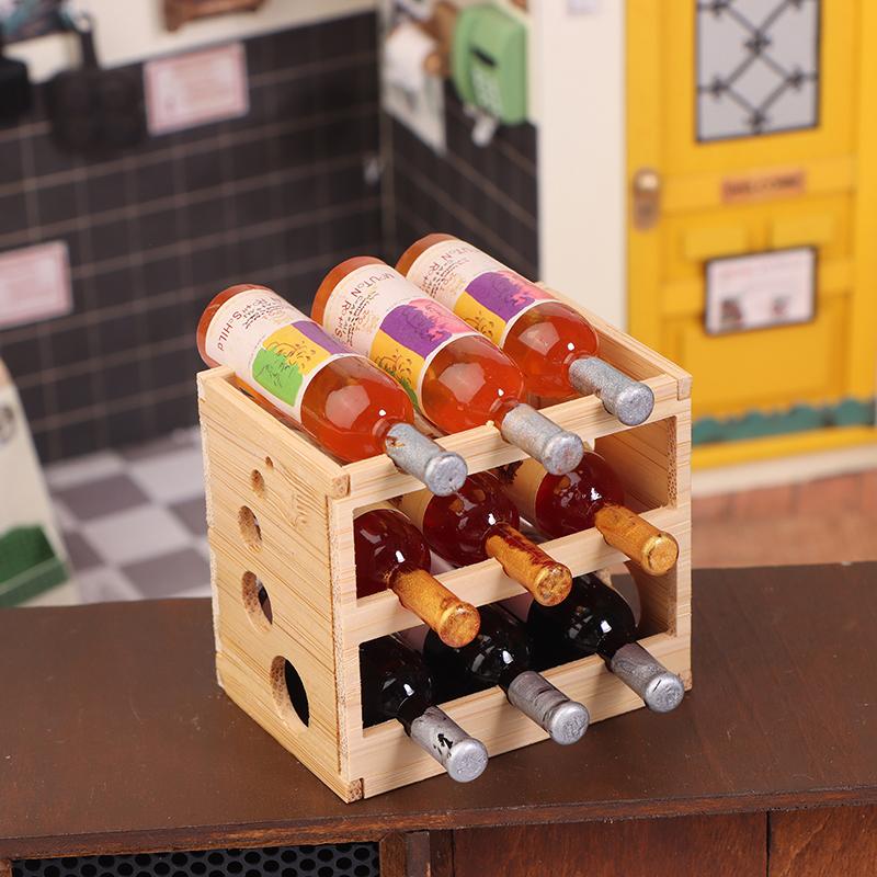 Кукольный домик Миниатюрный Мини Винный Бокал Стойка Набор Бокалов Модель Мебель Для Дома Декор Игрушка Кукольный Дом Аксессуары