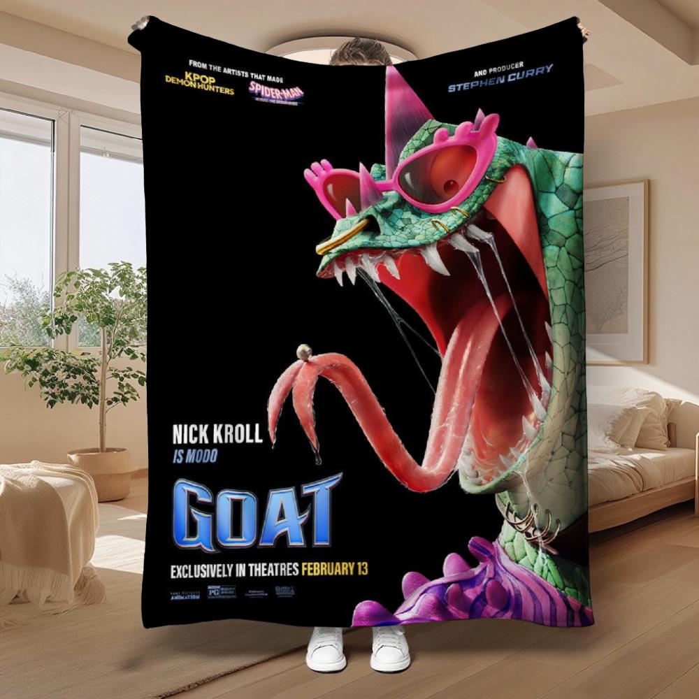 Cartoon Movie GGoat Cozy Fluffy Flannel Blanket for Home Living Sofa Chair Room Bedroom Decor for Kids Girl Birthday Gift