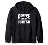 Coffee and Jiu Jitsu Instructor Design Coffee Jiu Jitsu Fan Zip Hoodie
