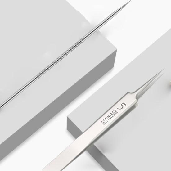 Набор для удаления черных точек Yousheng, набор пинцетов из нержавеющей стали для удаления прыщей, инструменты для чистки лица, нескользящая ручка, удобные для переноски инструменты для выдавливания прыщей