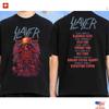 РАСПРОДАЖА! Slayer Великобритания и Северная Америка Сатанический Череп Воин Мерч Тур 2025 Футболка Унисекс Футболка