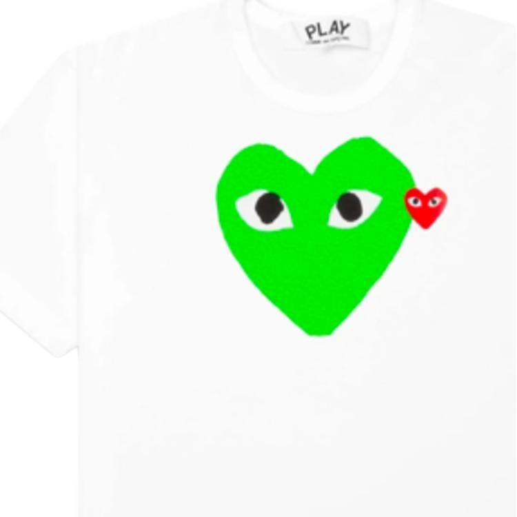 Comme des Garçons PLAY COMME des GARCONS PLAY Red Emblem Heart T-Shirt 'White/Green' Men's AZ-T106-051-3