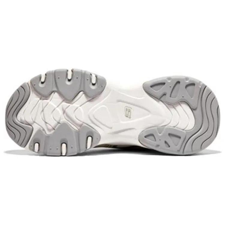 Skechers DLites 3.0 Air Sneakers 'White Grey Beige' Women's (Unisex) Casual Shoes 896150 NTGY