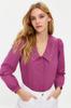Women's Fashion New Shirt Dusty Rose Collar Embroidered Cotton Woven Shirt
