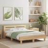 VidaXL Bed Frames with Headboard, Double Bed with Slatted Base, Bedroom Adult Bed, Modern, Sonoma Oak 150x200 3207415