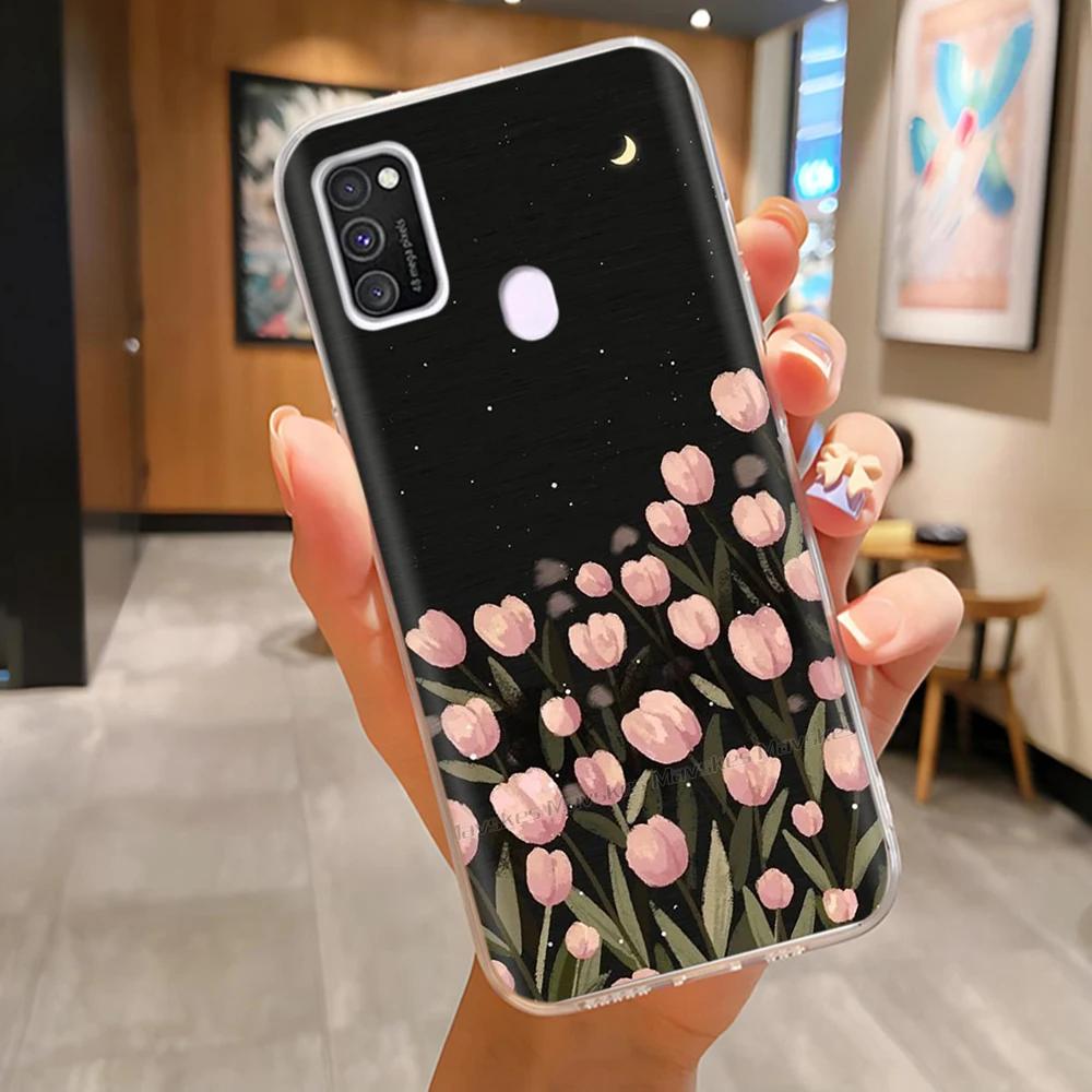 Для Samsung Galaxy M21 M31 Чехол Мягкий ТПУ Мягкий Силикон Модный Чехол для Телефона Для Samsung M21 M31 Funda Роскошная Задняя Крышка Coque Para