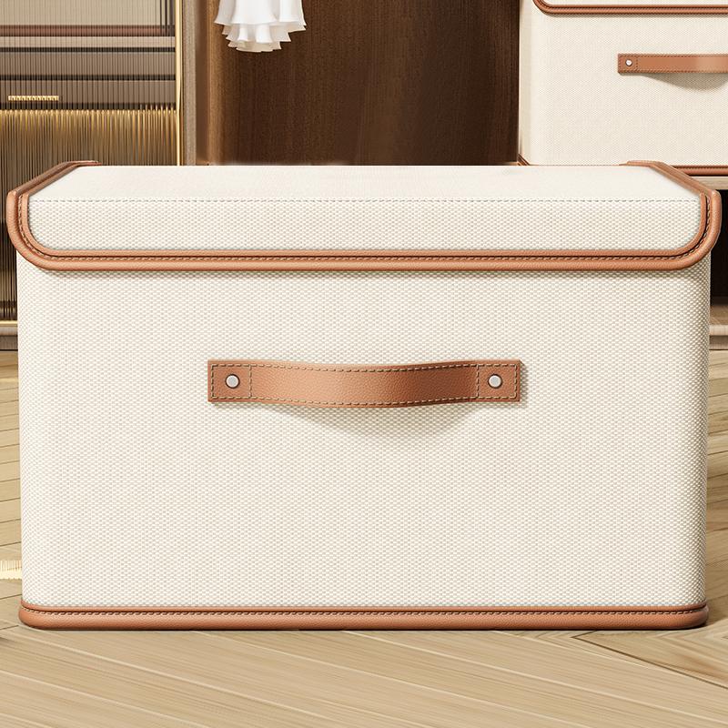 Ящик для хранения одежды большой емкости, тканевый складной ящик для хранения одеяла с крышкой, утолщенная полипропиленовая пластина для домашнего общежития