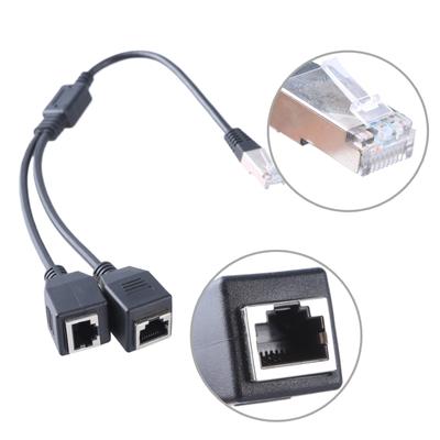 Двойной порт RJ45 LAN Сетевой удлинитель Разветвитель Адаптер Удлинитель Ethernet-кабеля Разветвитель Ethernet Подходит Cat5 CAT6