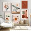 Mid Century Modern Boho Chic Poster Vintage Abstract Beige Line Art Print Canvas Painting Wall Art Trendy Living Room Home De
