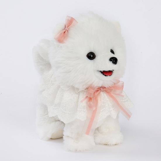 Электрическая плюшевая игрушка-собака с движением вылизывания языком, реалистичными звуками, ходящая плюшевая собачка на поводке, повторяет то, что вы говорите, симуляция чучела животного