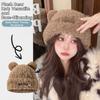 Korean Style Bear Plush Hat Soft Plush Pullover Hats Fashion Winter Warm Cap  Autumn and Winter