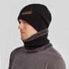(Projector)Men Women Outdoor Warm Winter Knitted  Hat And Scarf Set Stylish Knit  Cap