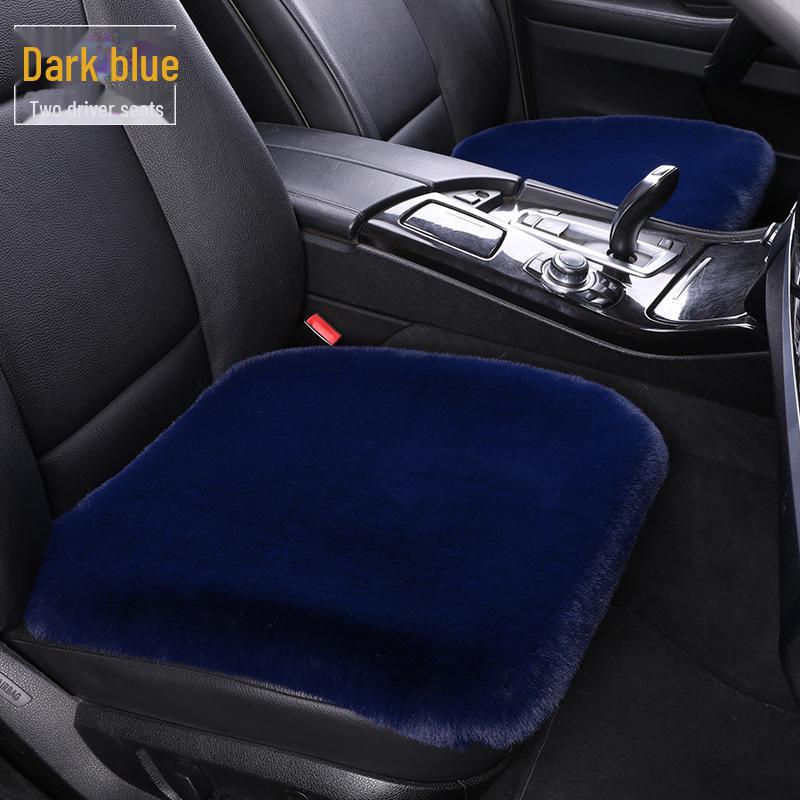 Комплект плюшевых зимних подушек для автомобильных сидений: Нескользящий, утолщенный мех кролика, универсальная посадка