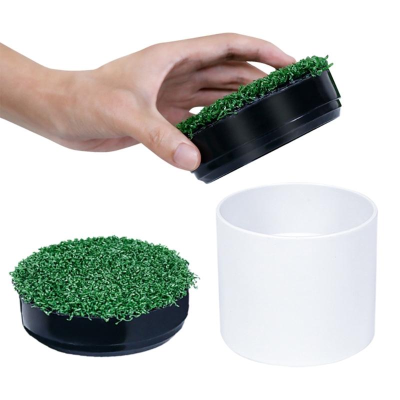 1/2pcs Simulated Lawn Golf Hole Putting Green Cover Golf Practice Training Aids Green Hole Cup Cover Easy To Use