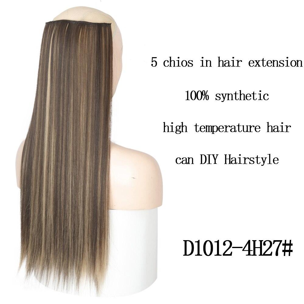 Long Straight Women Hair Extension Synthetic Fiber Hairpiece Daily Wear Long Straight Fake Hair for Women