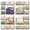 Quilt Cover Set with Pillowcase 3D Leaf Printed King Queen Size Home Textiles Bedding Suit 2/3pcs Fashionable Bed Covers