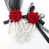 Cloth Ghost Claw Hair Clip Flower Halloween Headwear Skeleton Hand Rose Hairpin  Children