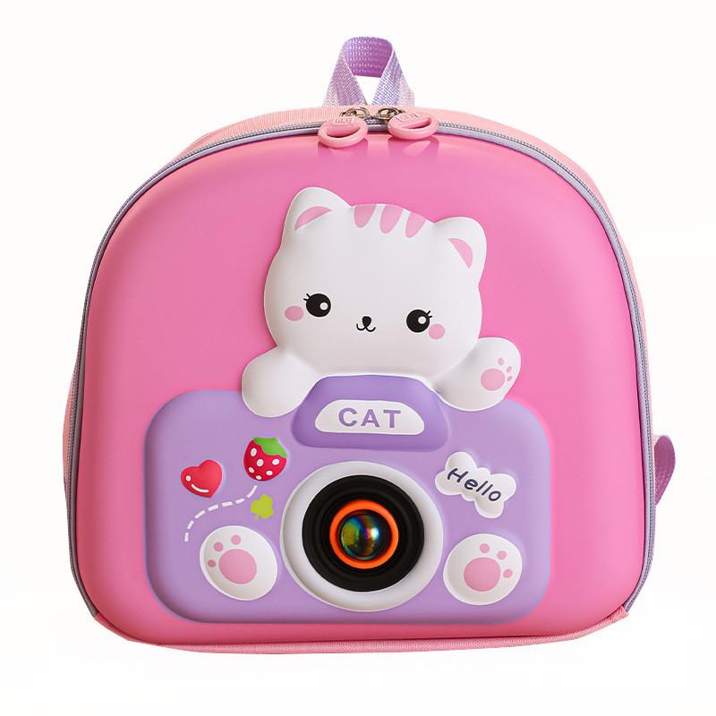 Рюкзак с мультяшным принтом котенка, легкий, дышащий, детский школьный рюкзак