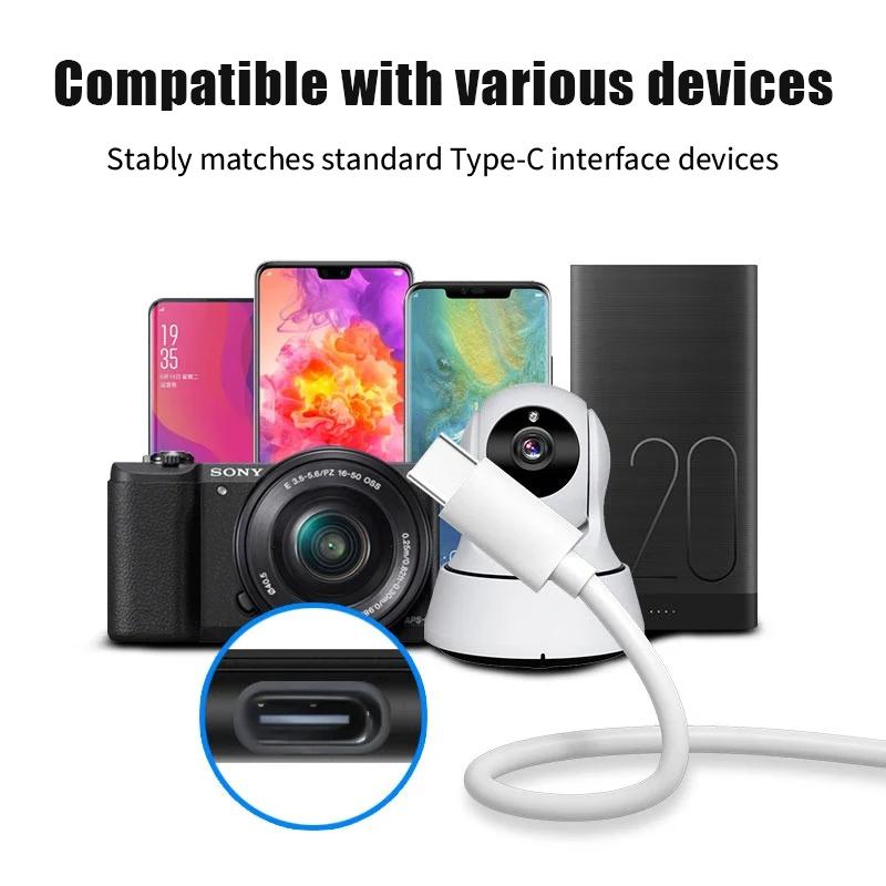 Сверхдлинный кабель для зарядки Type-C подходит для мониторинга принтера видеорегистратора. Удлиненный USB-кабель питания 3 м 5 м 10 м