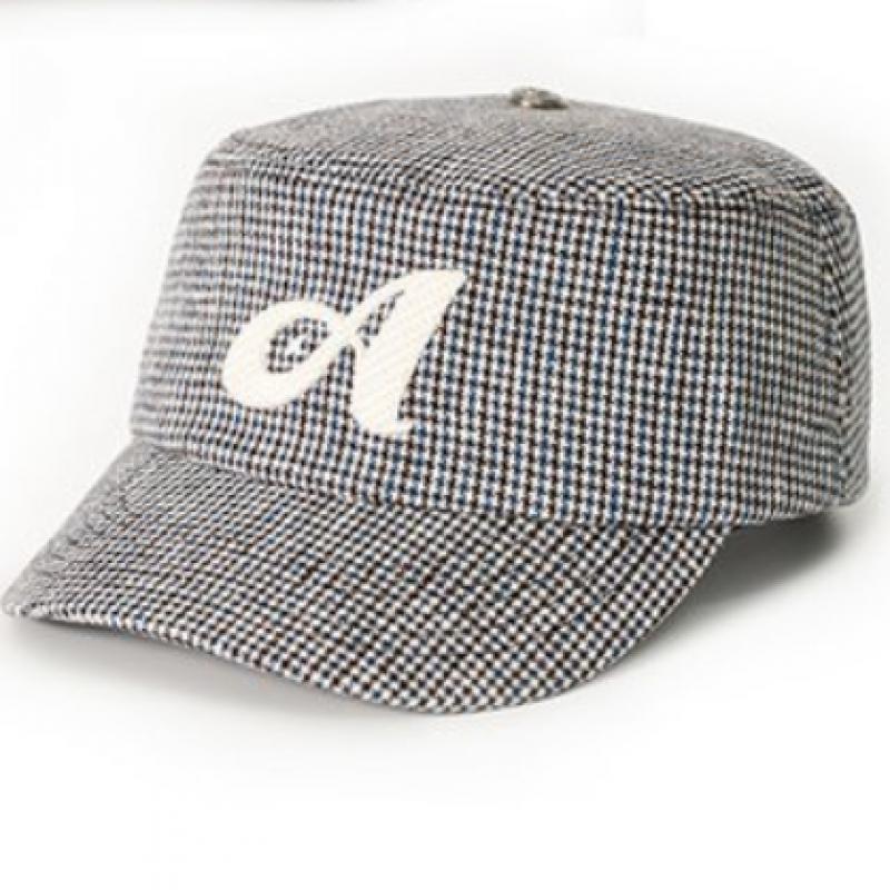 Allincomplete Linen Houndstooth Fillbox Cap