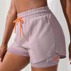Women's Quick-Dry Summer Sports Yoga Hot Shorts - Breathable, Anti-Exposure, Two-in-One Fitness and Night Running Pants
